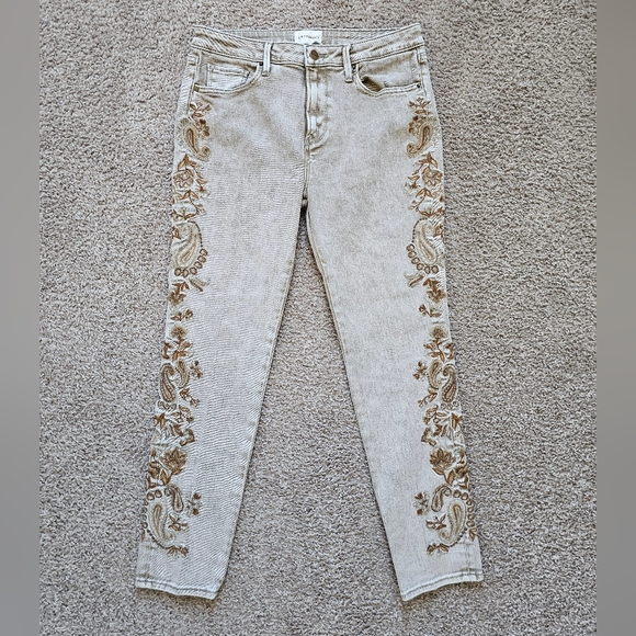 Driftwood Jackie High-Rise Embroidered Jeans Size 28 - Picture 3 of 6
